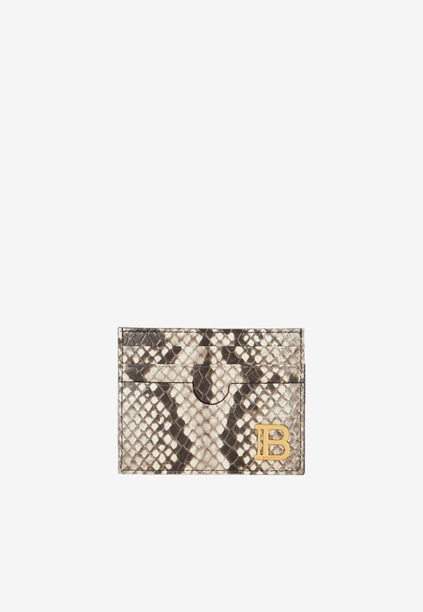 B-Buzz Snakeskin Leather Cardholder