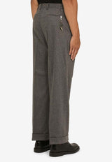 Virgin Wool Pleated Pants