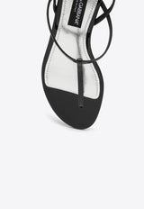 Lock Chain Leather Flat Sandals