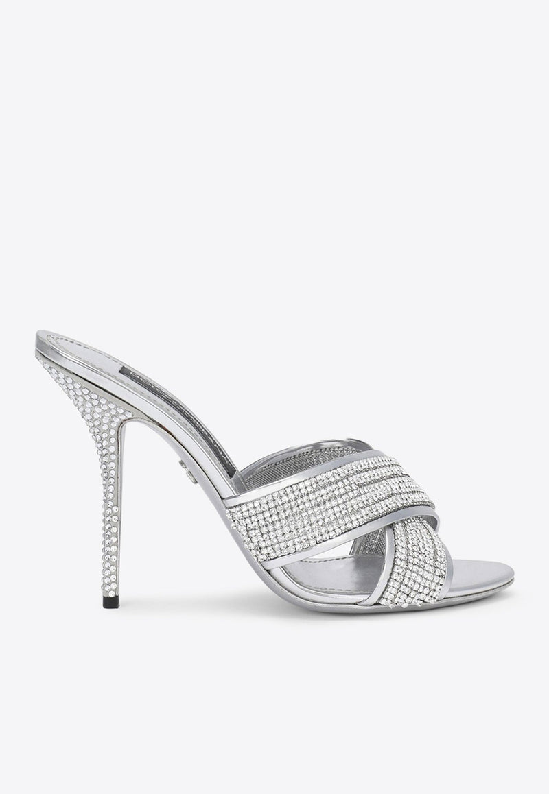 Keira 85 Crystal Mesh Mules