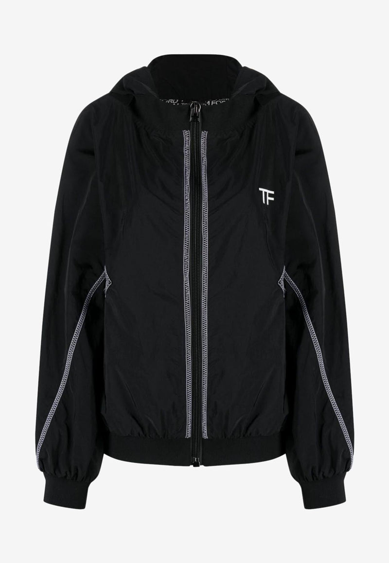 Logo Hooded Track Jacket