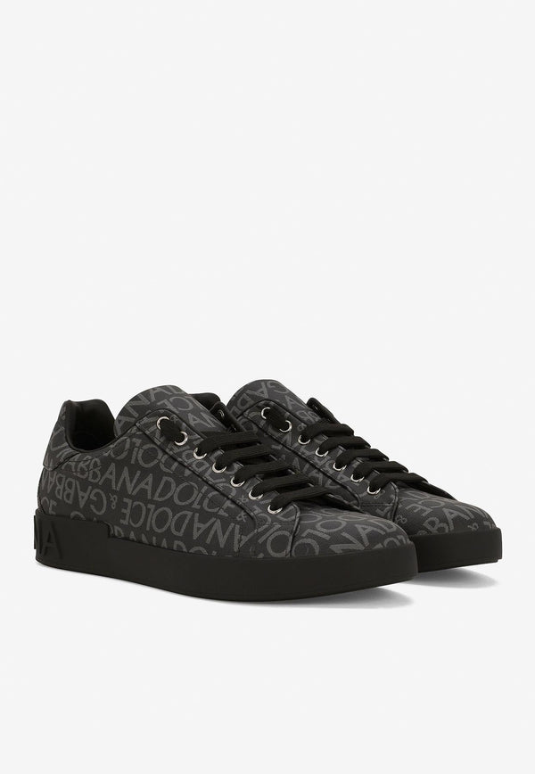 Logo Jacquard Low-Top Sneakers