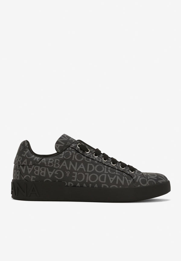 Logo Jacquard Low-Top Sneakers