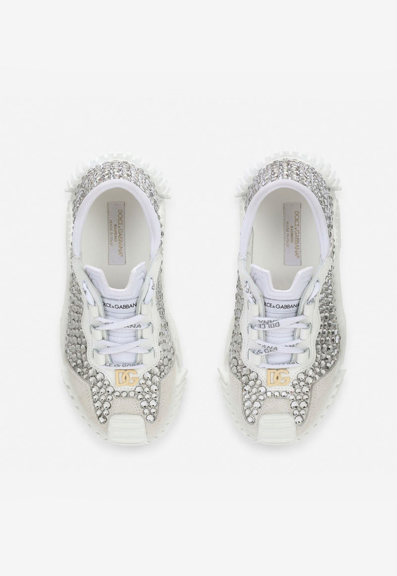 Girls Rhinestone Embellished NS1 Sneakers