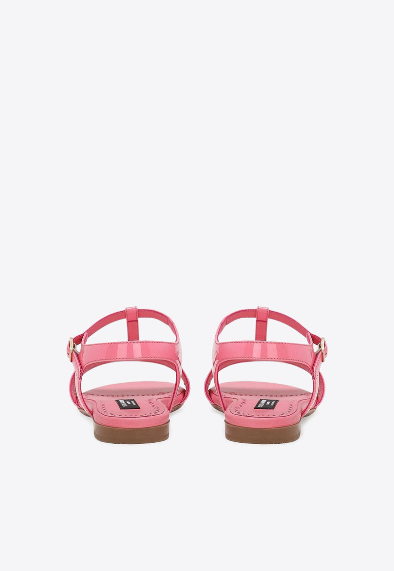 Girls DG Patent Leather Sandals