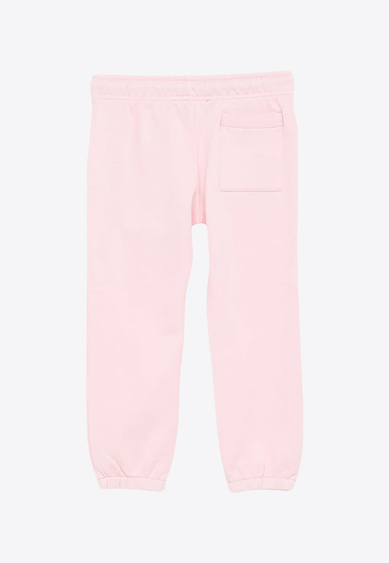 Girls Face Logo Patch Track Pants