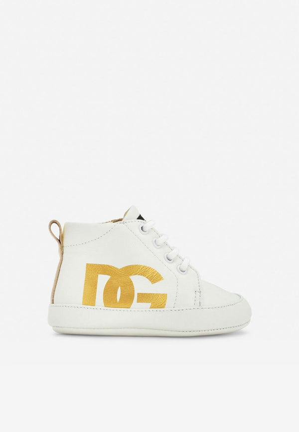 Baby Girls DG Logo Sneakers in Nappa Leather