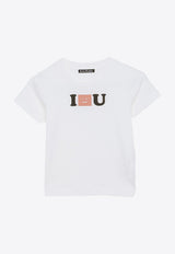 Boys Face Logo Print T-shirt