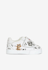 Baby Portofino Sneakers with Baby Leopard Print