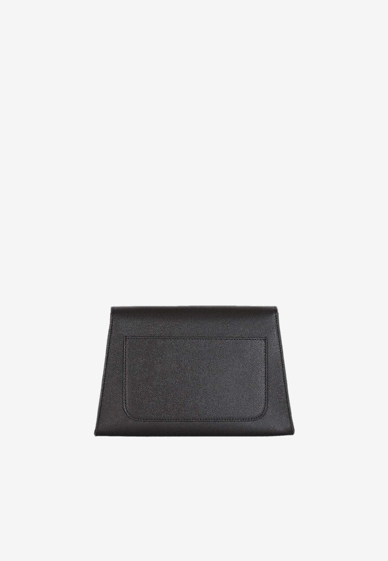 Emblème Flap Shoulder Bag in Calf Leather
