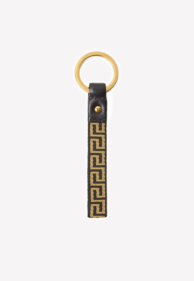 Greca Keychain with Medusa Stud