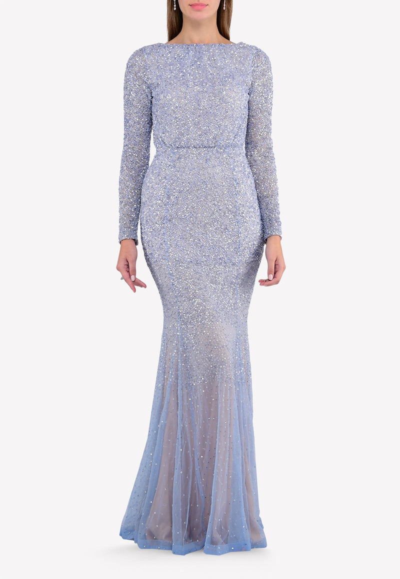 Viera Embellished Floor-Length Gown