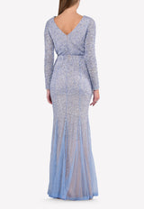 Viera Embellished Floor-Length Gown