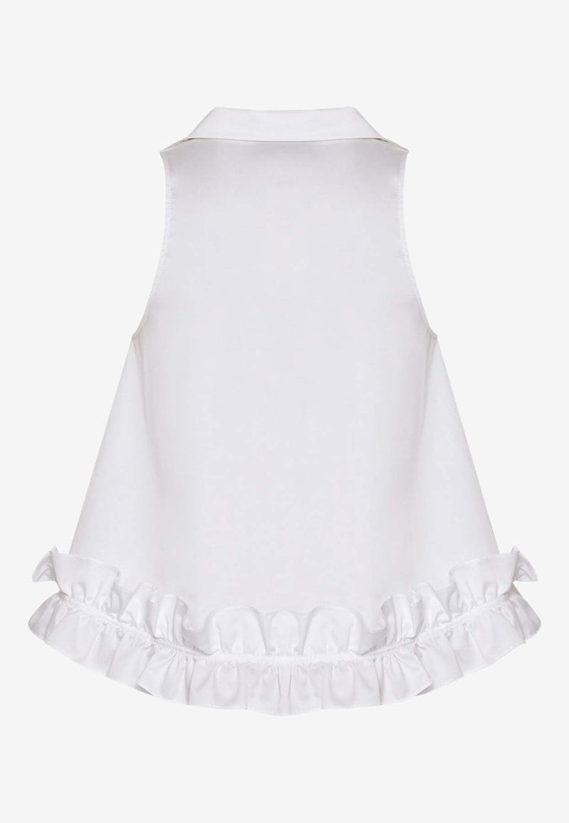 Sade Sleeveless Ruffles Blouse