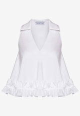 Sade Sleeveless Ruffles Blouse