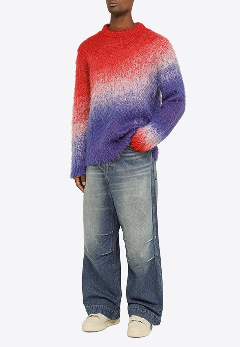 Ombre Effect Sweater in Mohair Blend