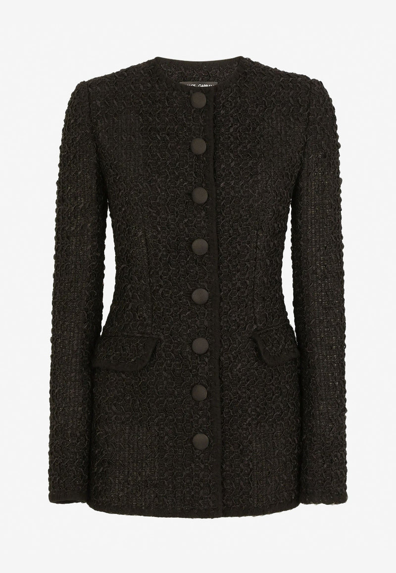 Single-Breasted Tweed Jacket