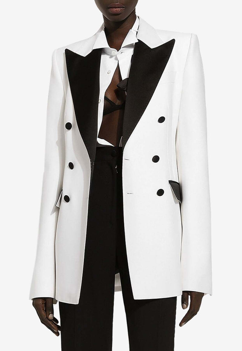 Double-Breasted Tuxedo Blazer