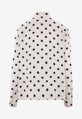 Polka Dot Print Silk Shirt