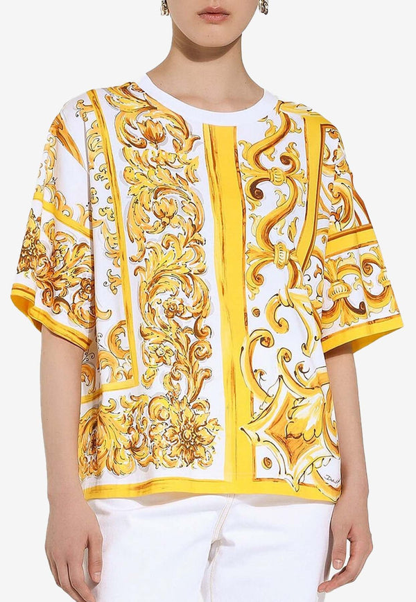 Majolica Print Oversized T-shirt