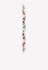 Carnation-Print Twill Band