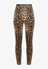 Leopard Print High-Waist Charmeuse Leggings