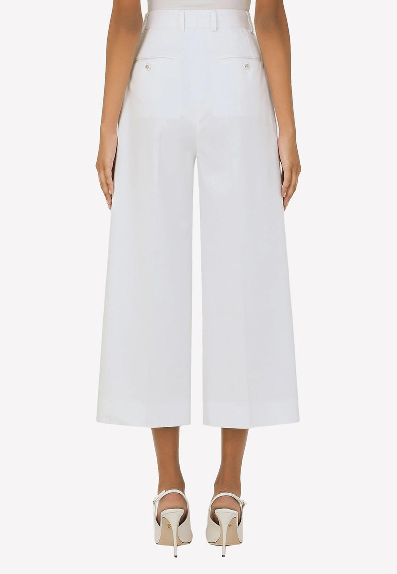 High-Waist Gabardine Culottes