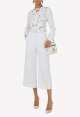 High-Waist Gabardine Culottes