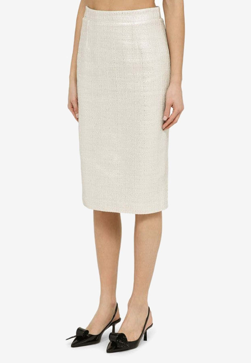 Boucle Knee-Length Skirt