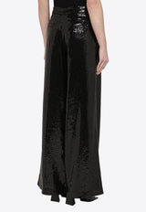 Sequin Embellished Wide-Leg Pants