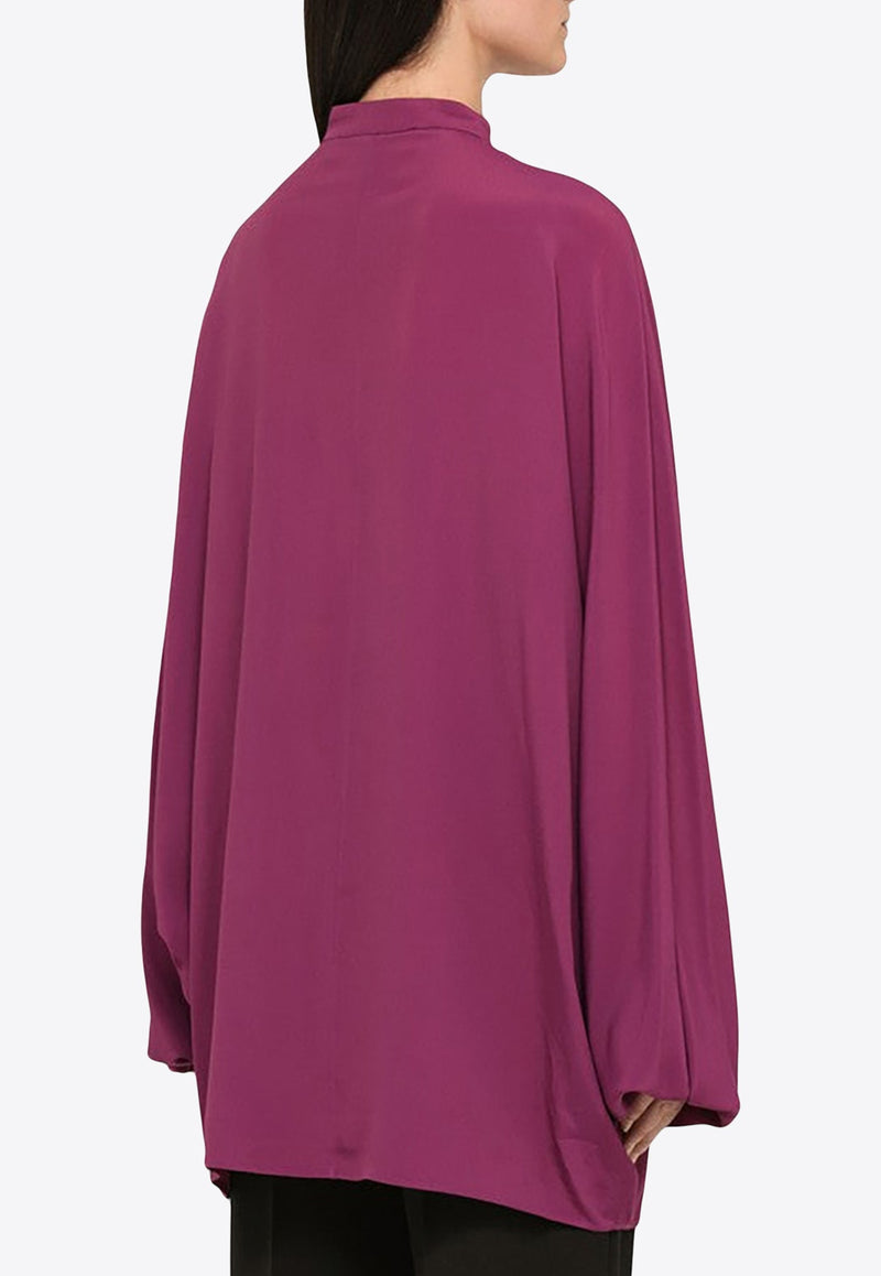 Cape-Style Silk Blend Shirt