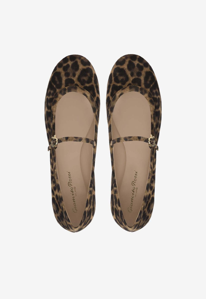 Carla Leopard-Print Ballerina Flats