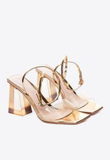 Cosmic 85 Metallic-Leather Sandals