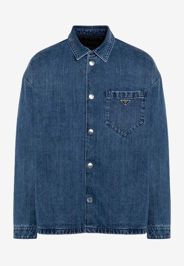 Triangle Logo Denim Shirt