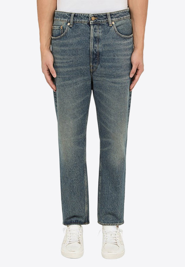 Straight-Leg Cropped Jeans