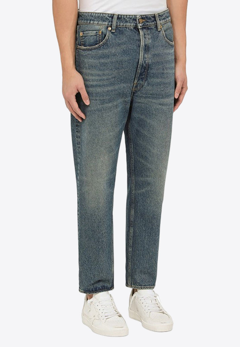 Straight-Leg Cropped Jeans