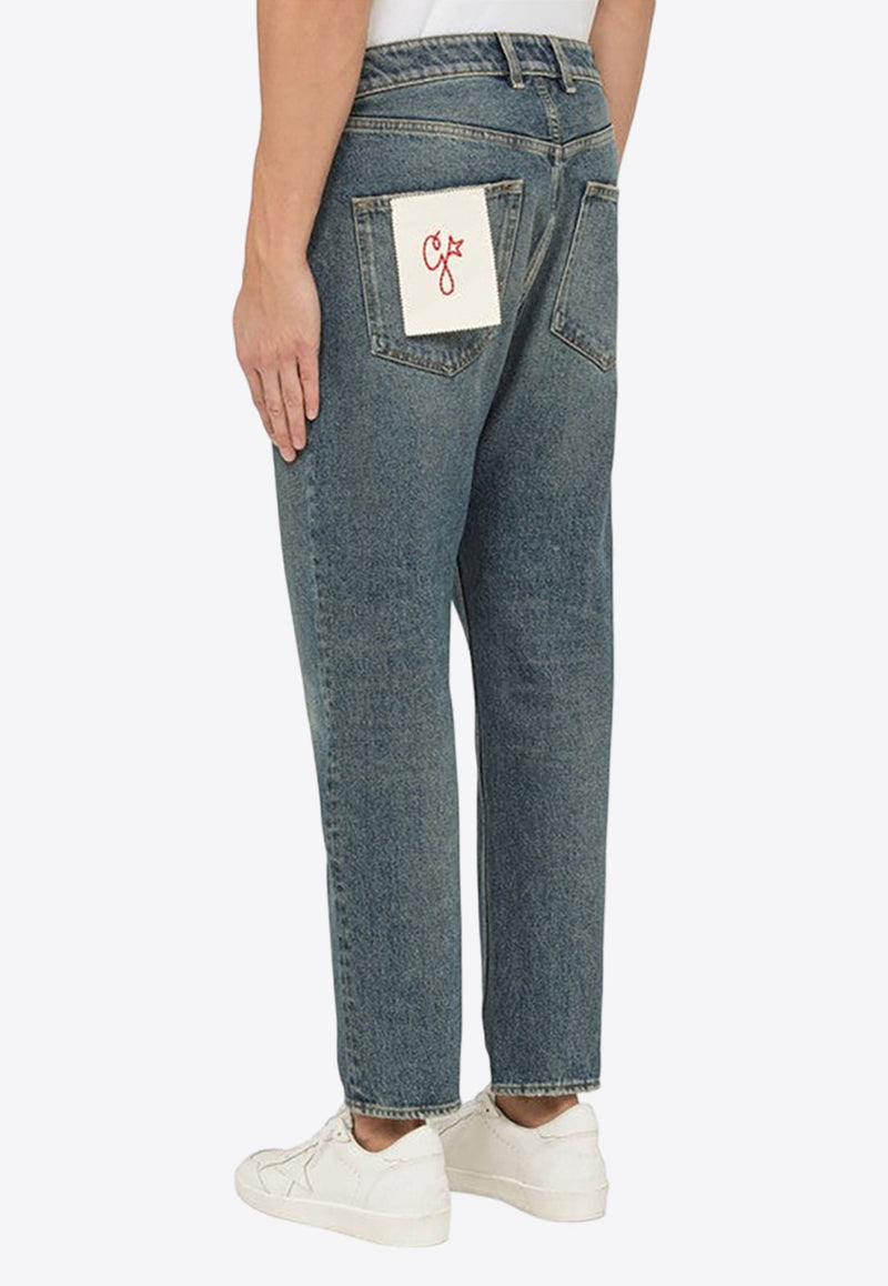 Straight-Leg Cropped Jeans