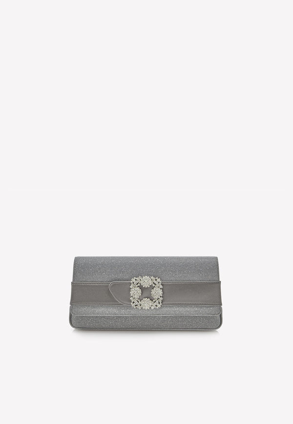 Gothisi Glitter Crystal Buckle Clutch