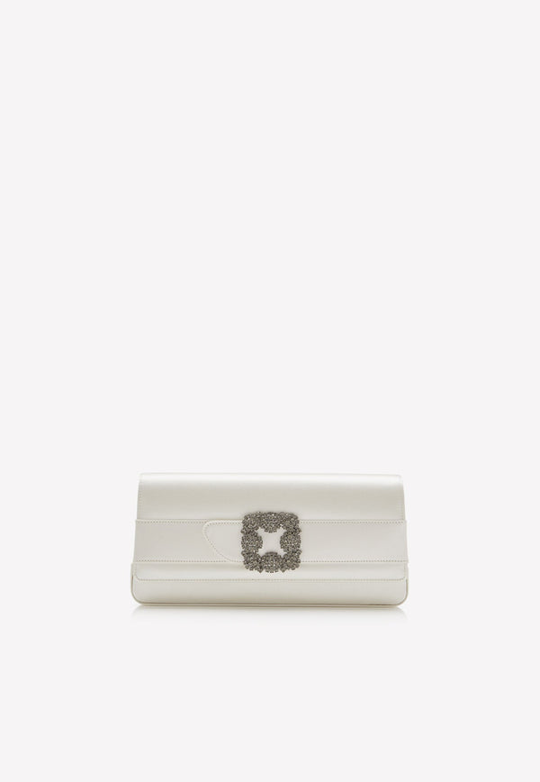 Gothisi Crystal Buckle Satin Clutch