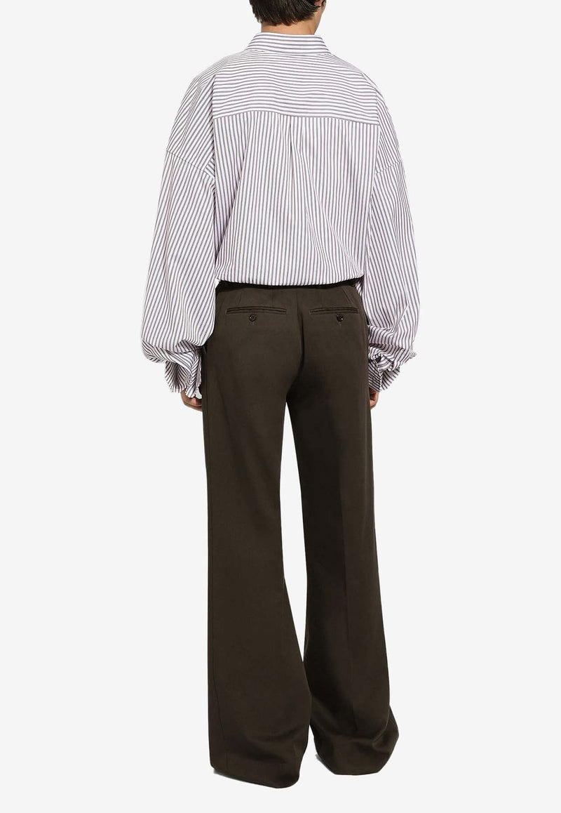 Wide-Leg Tailored Pants