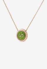 Me Oh Me Sparkly Green 18K Rose Gold Diamond Necklace