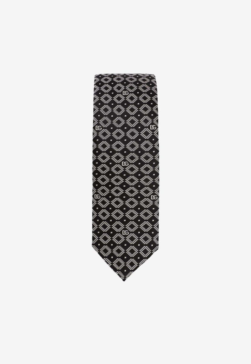 DG Logo Jacquard Silk Tie