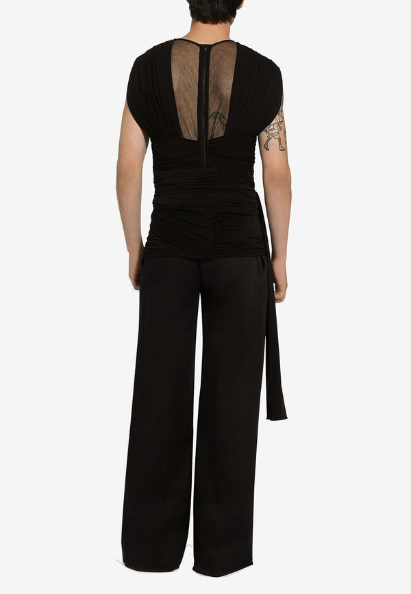 Tailored Wide-Leg Pants