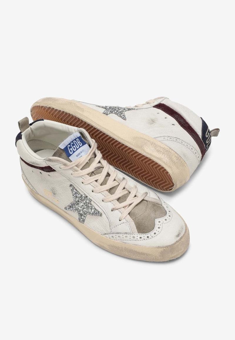 Mid Star Leather High-Top Sneakers