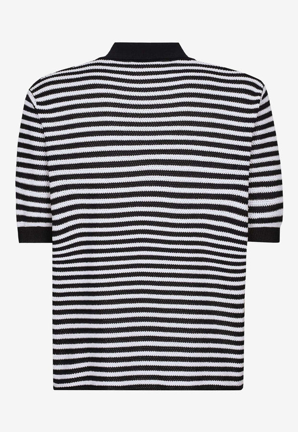 V-neck Stripe Polo T-shirt