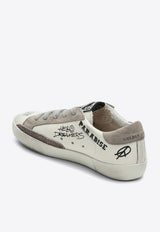 Girls Super Star Leather and Suede Sneakers