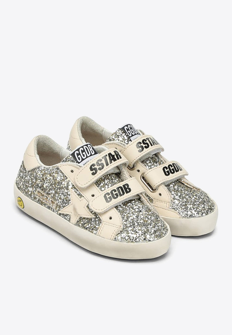 Kids Old School Glittered Low-Top Sneakers