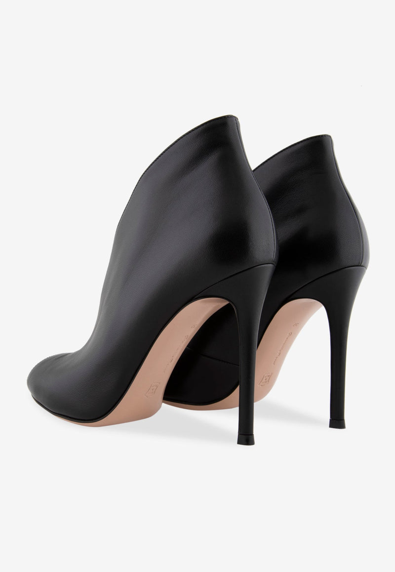 Vamp 105 Calf Leather Peep-Toe Ankle Boots