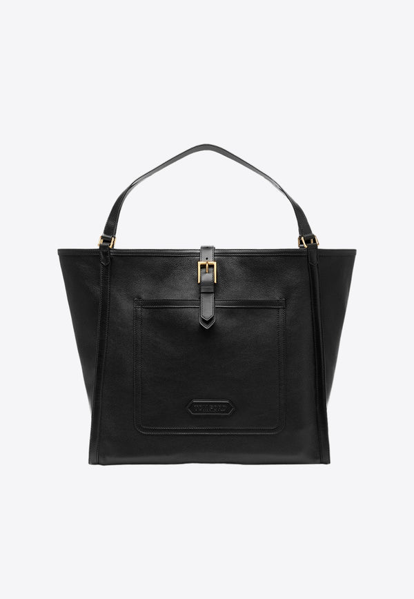 Leather Logo Tote Bag