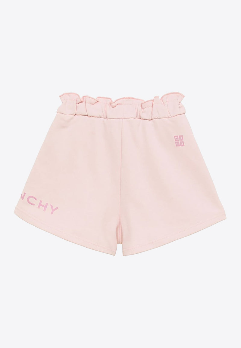 Girls Logo Print Drawstring Shorts